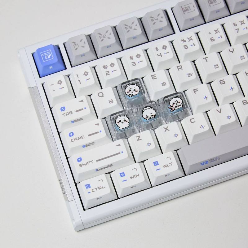 Pad Gaming Console - Chiikawa 4 Buah Keycap Transparan Buatan