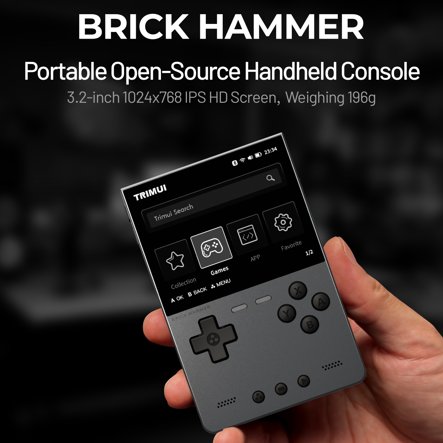 Gaming Console Car - TRIMUI BRICK HAMMER Konsol Game Genggam