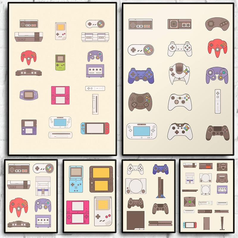 Handheld Gaming Console - Poster Evolusi Perangkat Genggam dan Konsol