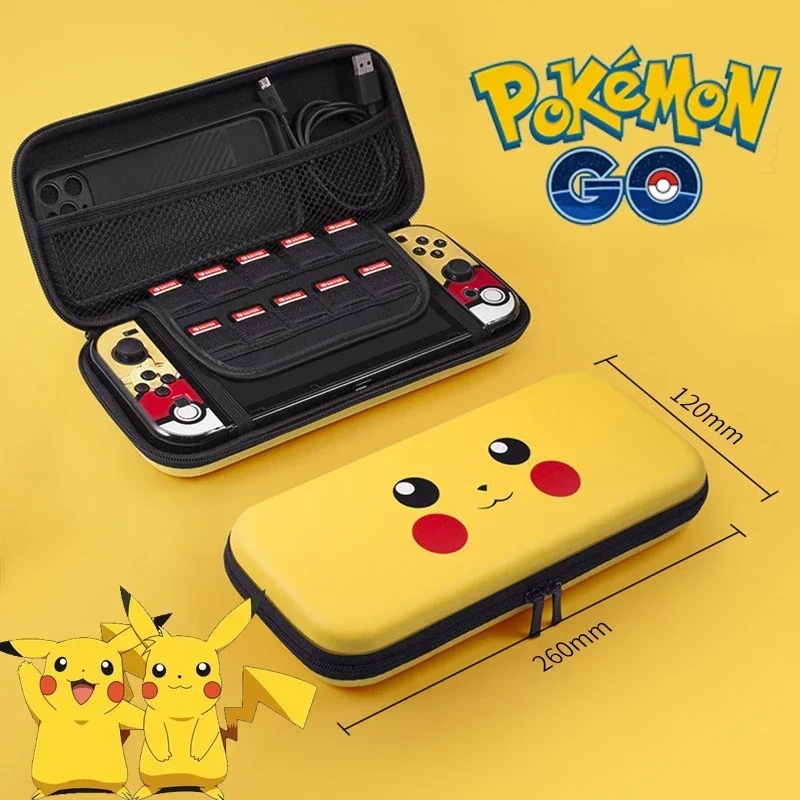 Handheld Gaming Console - Tas Penyimpanan Pokemon Pikachu untuk Konsol