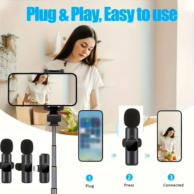 Mikrofon Lavalier Nirkabel 202 - Gaming Console For Your Phone ulasan dan harga