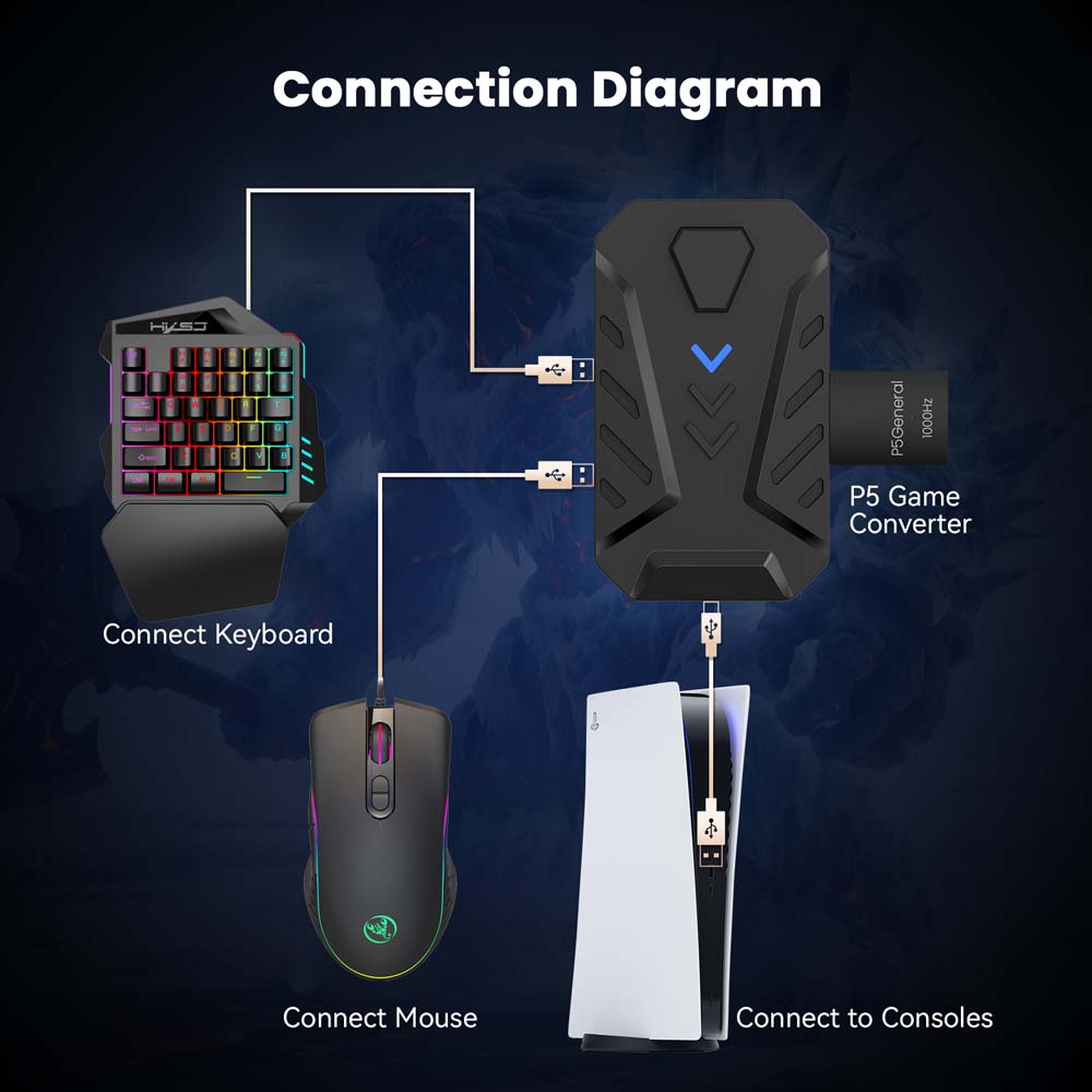 Untuk PS5 Gaming Keyboard Mous - Gaming Console Ps5 ulasan dan harga