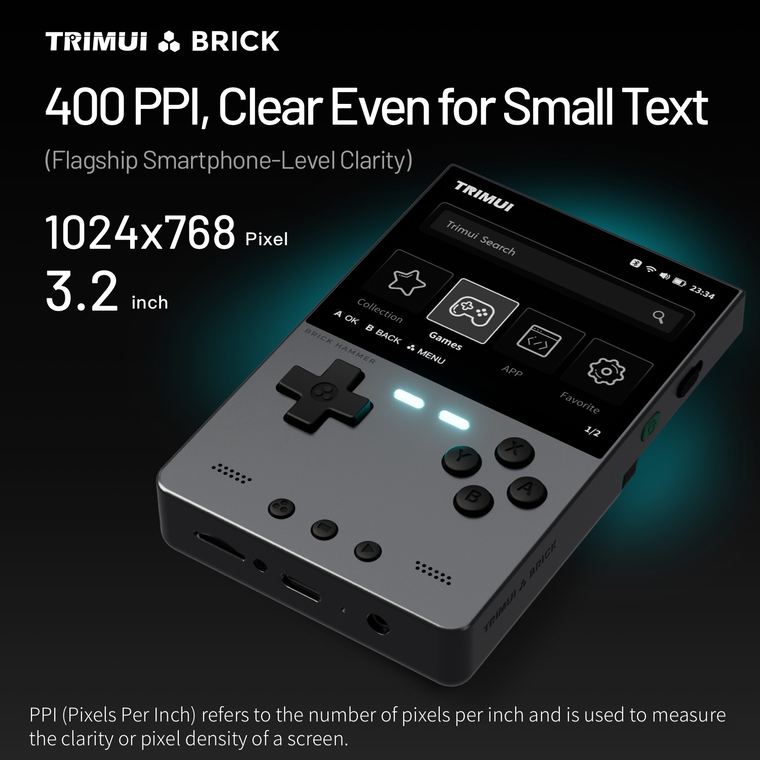 TRIMUI BRICK HAMMER Konsol Gam - Gaming Console Car ulasan dan harga