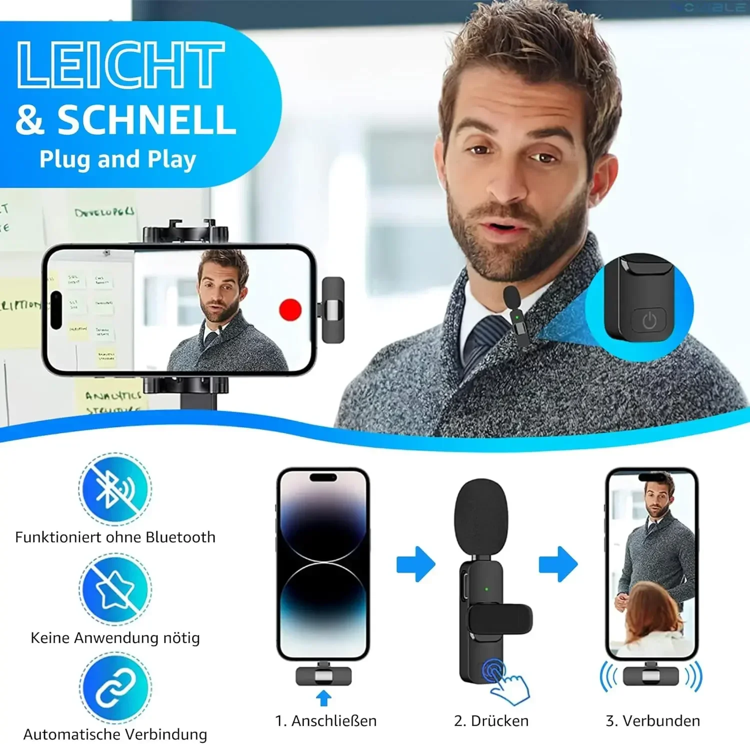 Mikrofon Lavalier Nirkabel 2.4 - Gaming Console For Your Phone ulasan dan harga